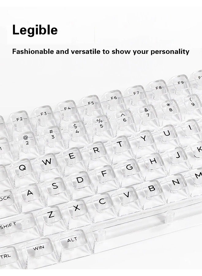 Transparent Keyboard Caps for MX Switch Mechanical Keyboard,132 Keys Crystal PC Gaming Universal Keycap - Image 2