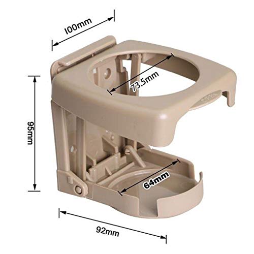 Sarte Car Drink Holder Foldable Cup Bottle Holders Glass Cup Can for All Car & Truck (Beige) - Image 3