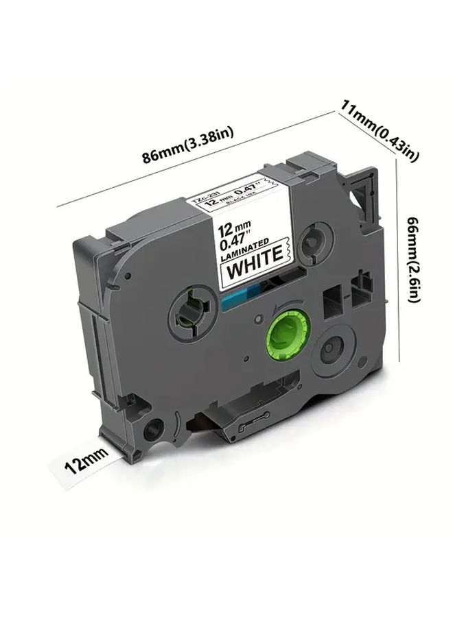 Black On Yellow 9mm 0 35 Inch Wide Laminated Label Tape Compatible With TZ Labelmaker - Image 2