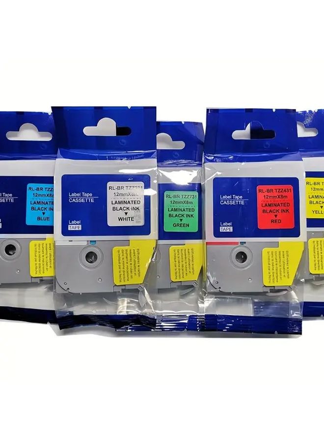 Black On Yellow 9mm 0 35 Inch Wide Laminated Label Tape Compatible With TZ Labelmaker - Image 4