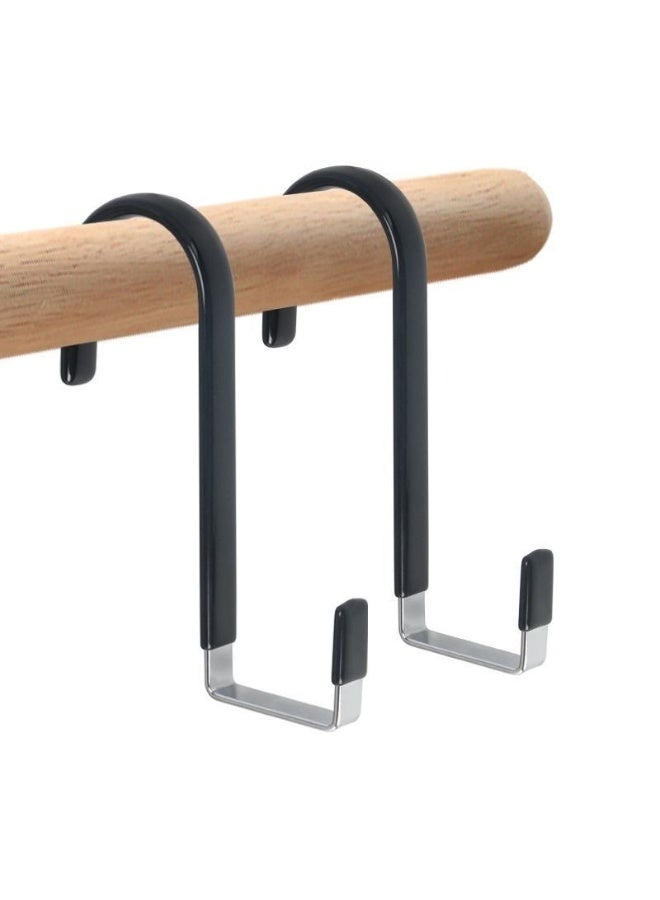 4 Pack Over The Door Hooks, Heavy Duty Organizer Hanging Hooks for Hanging Clothes, Towels, Hats, Coats, Bags - Image 2