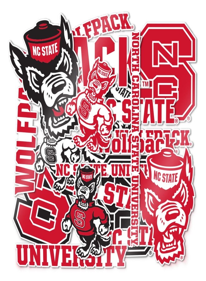 Desert Cactus North Carolina State University Sticker North Carolina State Wolfpack Vinyl Decal Laptop Water Bottle Car Scrapbook Sheet (Type A) - Image 1