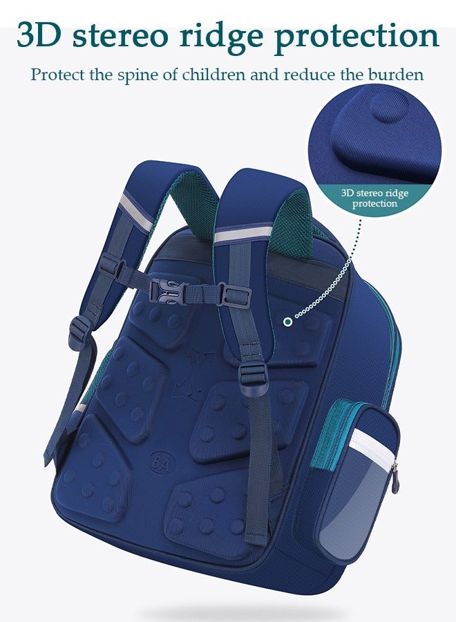 DUNISO Kids School Backpack Large Capacity School Bag Toddler Waterproof Lightweight Kids Backpack with Ergonomic Design, Adjustable Padded Straps Book Bag with Back Reflective Strip for Kids Grades 1-6 - Image 5