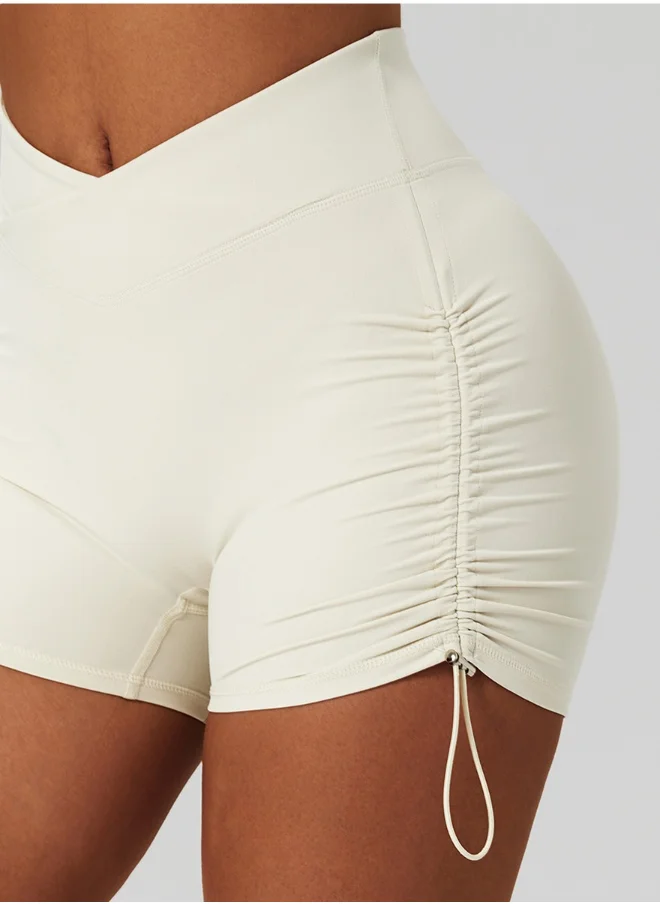 كون.يوغا KAWN YOGA Womens High Waist Contour Seamless Workout Sport Yoga Shorts Tummy Control.