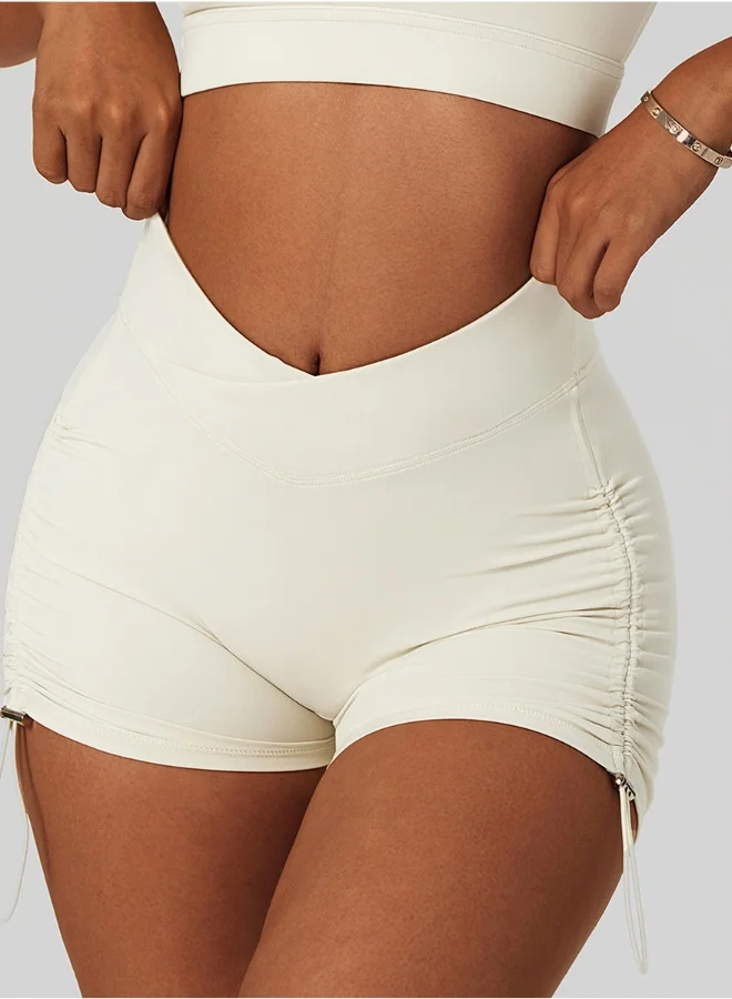 KAWN.YOGA Womens High Waist Contour Workout Sport Yoga Shorts Tummy Control.