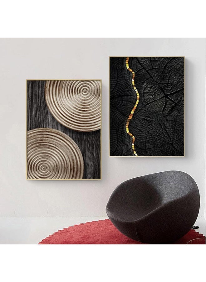 Home Trove Hmdkhi Modern Geometric Line Picture, Abstract Picture Set, Living Room, Bedroom, Poster Wallpaper Art Decoration, Frameless (Wall Picture-10.60 X 90 Cm X 3) - Image 4