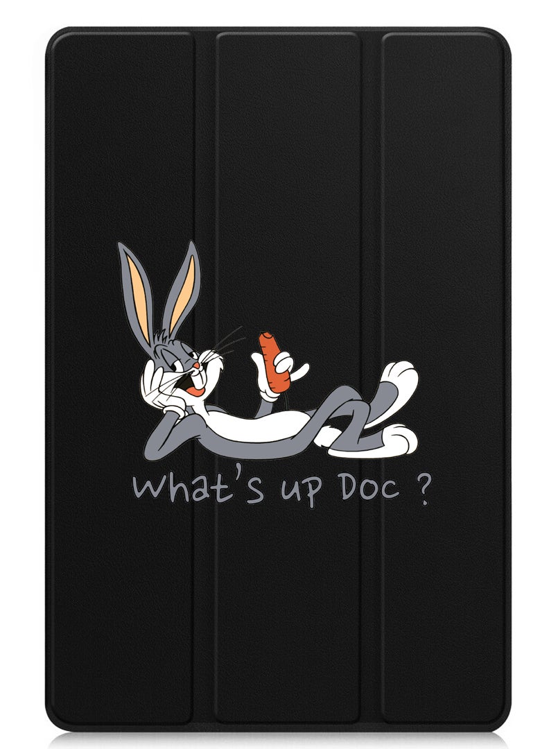 Theodor Protective Flip Case For OnePlus Pad 2 (2024) & OnePlus Pad Pro (2024) With Trifold Stand Auto Wake Sleep Shockproof Cover Whats up Doc - Image 1