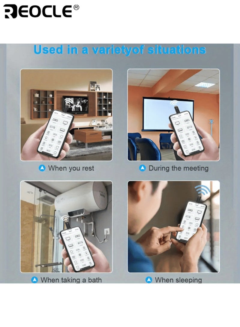 REOCLE Smartphone Infrared Adapter with Universal Remote Control Function Mini IR Blaster with Type C Connection for TV Air Conditioner Device Control - Image 4