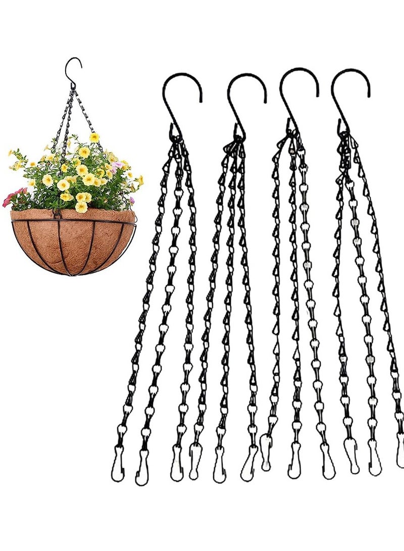 SYOSI Hanging Basket Chains, 16 Inches 3 Leads Hanging Chains Flower Pot Hanger Replacement Plant Hangers for Bird Feeders, Planters and Lanterns,4 Pcs - Image 3