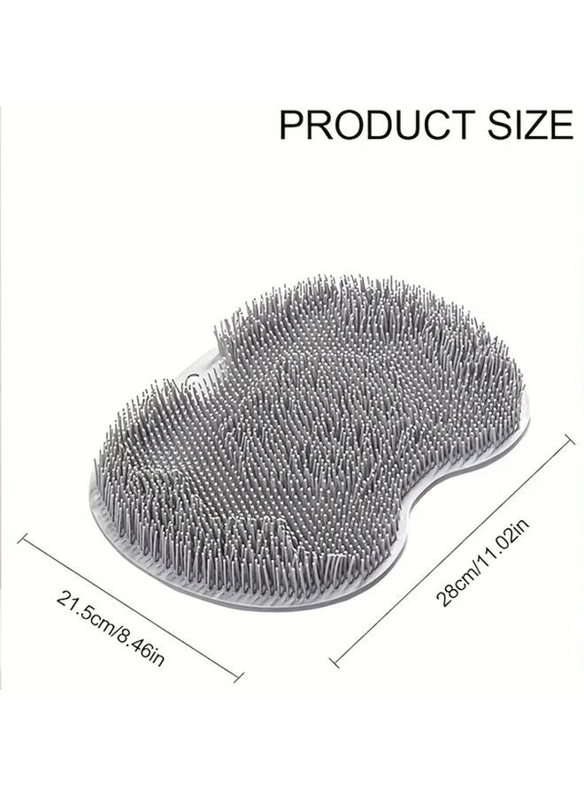 Gray Foot Scrubber Pad With Suction Cup Non Slip Deep Cleaning Massager Exfoliating Brush - Image 4