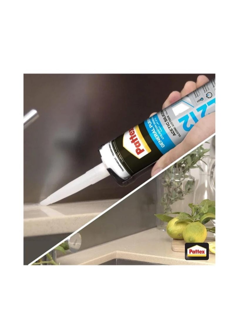 Pattex General Purpose Acetic Silicone Transparent (280) - Image 4