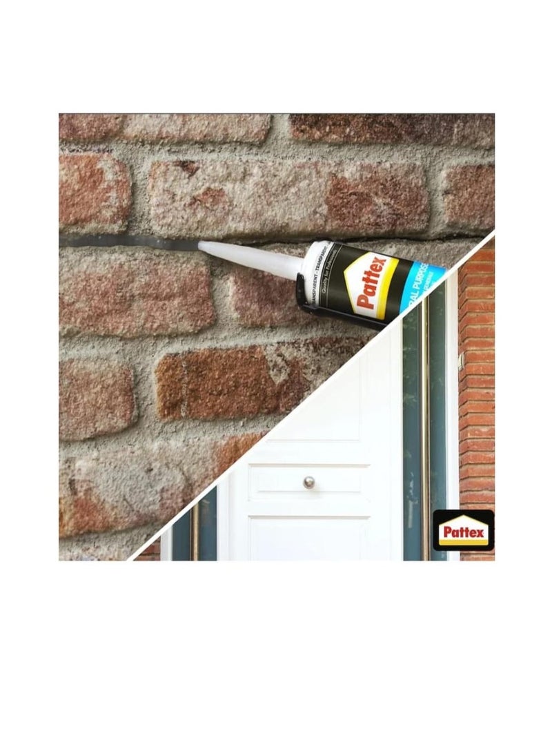 Pattex General Purpose Acetic Silicone Transparent (280) - Image 2