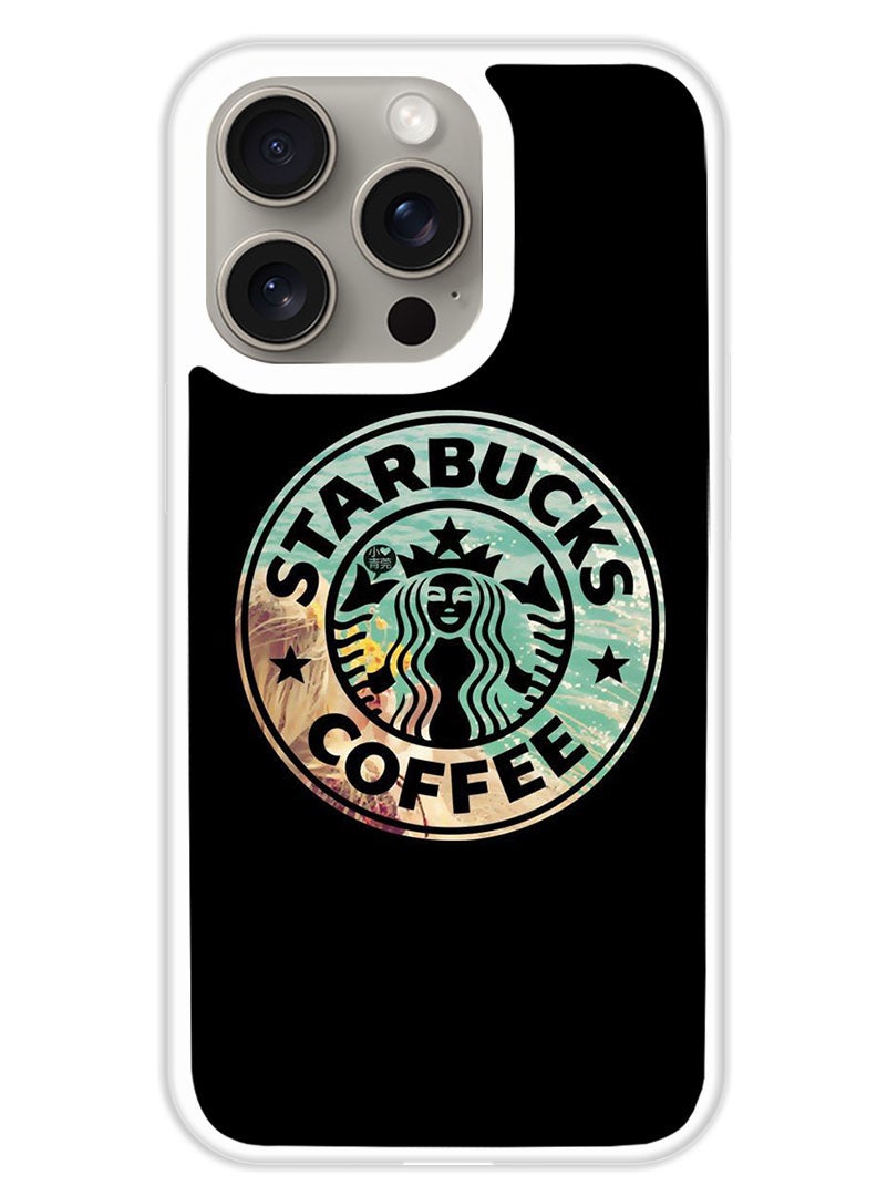 Theodor Protective Case Cover For APPLE IPHONE 15 Pro StarBucks 2 (White Bumper) - Image 1