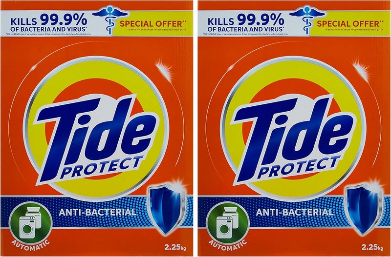 Tide Protect Antibacterial Laundry Detergent 2.25Kg Dual Pack - Image 1