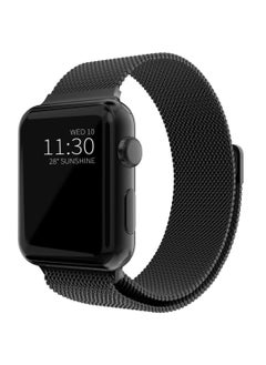 41mm 40mm 38mm for Apple Watch Band OStainless Steel Milanese Loop Magnetic Clasp Replacement Band for iwatch Series SE/8/7/6/5/4/3/2/1 Black