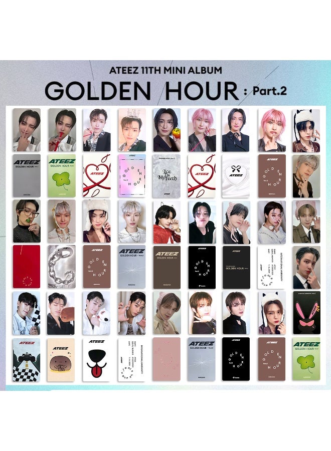 NIBEMINENT 4 Pcs Kpop ATEEZ - SEONG HWA GOLDEN HOUR : Part.2 Lomo Cards Card For Fans Collection Gifts - Image 2