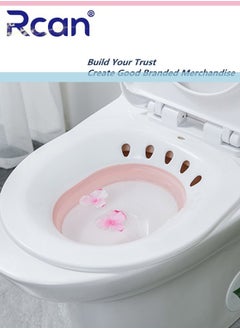 Rcan Sitz Bath for Toilet Seat Hemorrhoids Foldable Postpartum Care Basin Sits Bath Kit Great for Maternity Postpartum Care Designed for Perineum Soaking Fits Universal Toilet  - Image 4