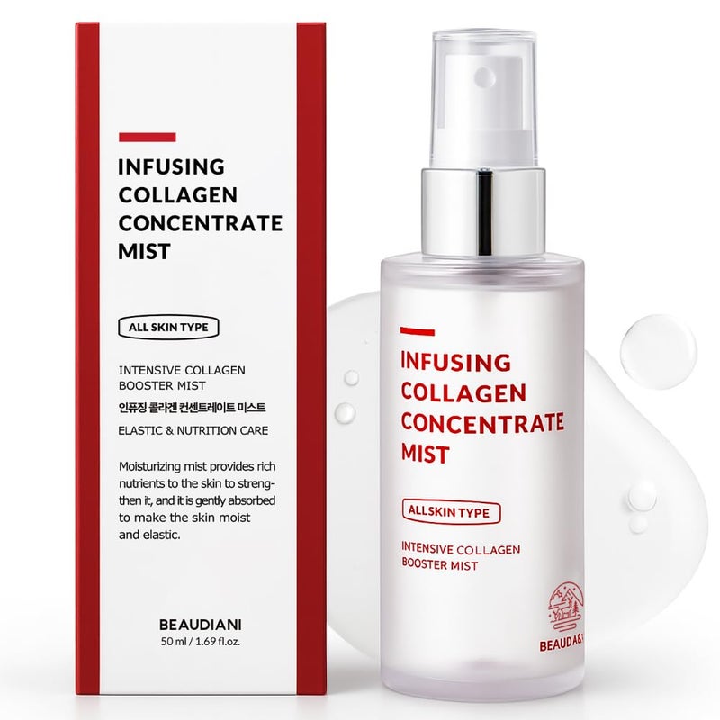 BEAUDIANI Collagen Facial Mist â€“ Hydrating & Firming Spray for Face, Anti-Wrinkle Korean Skincare, Daily Moisturizer & Skin Tightening Mist with Nourishing Collagen (1.69 fl oz) - Image 1