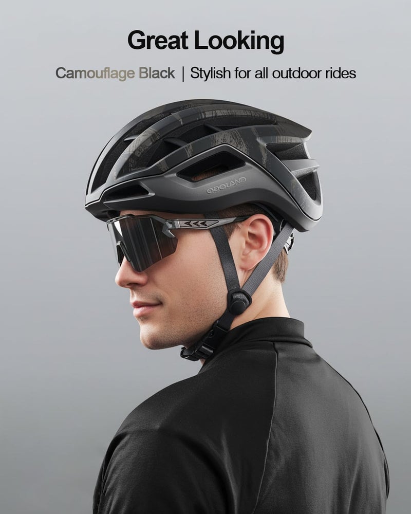 Odoland Adult Bike Helmet - Manual Camouflage Black - Image 3