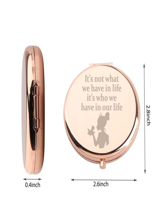 WUSUANED Princess Frog Makeup Mirror It’s Not What We Have in Life It’s Who We Have in Our Life Jewelry Princess Frog Inspired Gift - Image 2