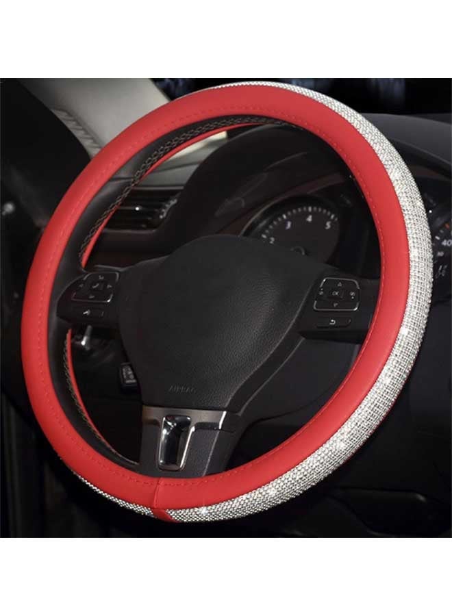NIBEMINENT Rhinestone Steering Wheel Cover Car Set 38CM  - Image 2