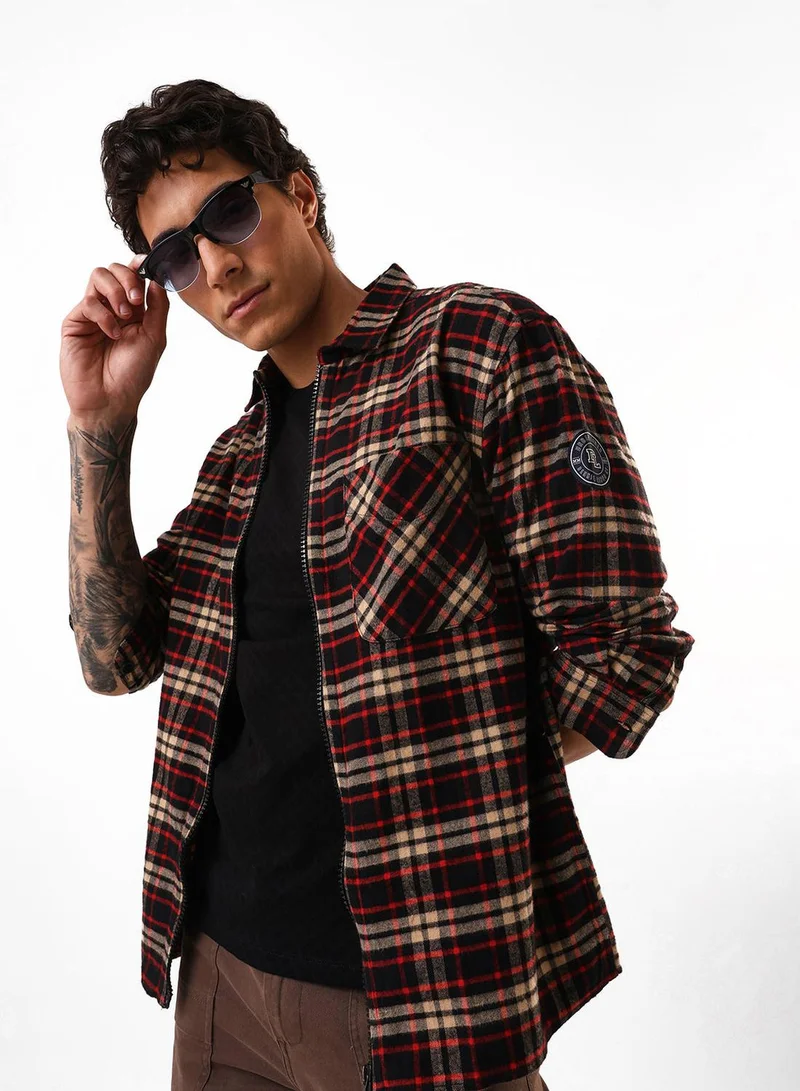 Dennis Lingo Men's Beige 100% Cotton Casual Button Down Relaxed Shirt