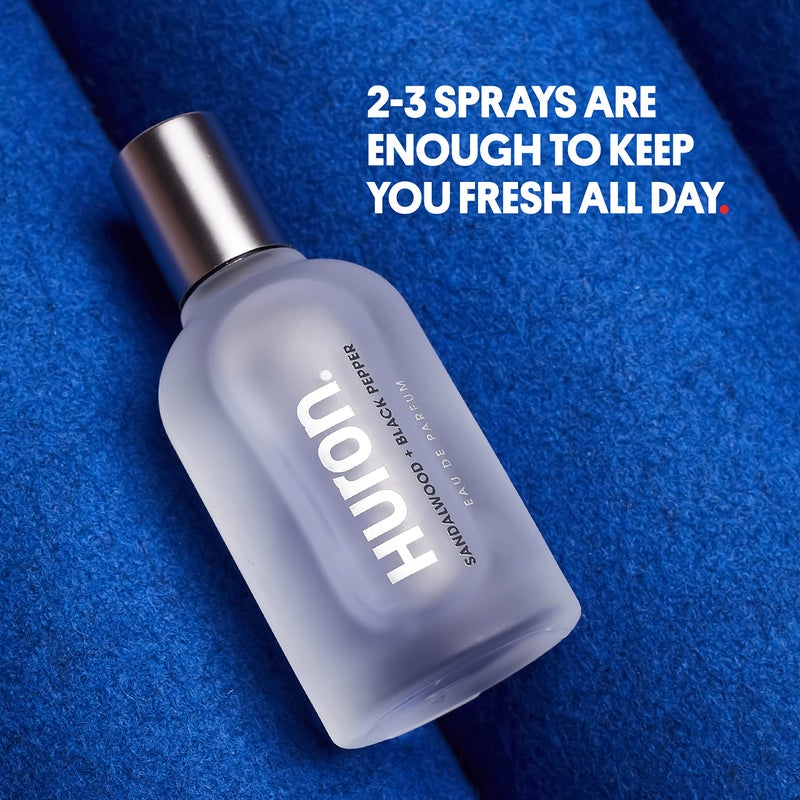 Huron Menâ€™s Cologne - Eau de Parfum for Everyday Wear - Clean & Woody Scent of Sandalwood, Black Pepper, Cedarwood & Amber - Long Lasting - Safe, Clean Ingredients - 1.7 Fl. Oz. - Image 3