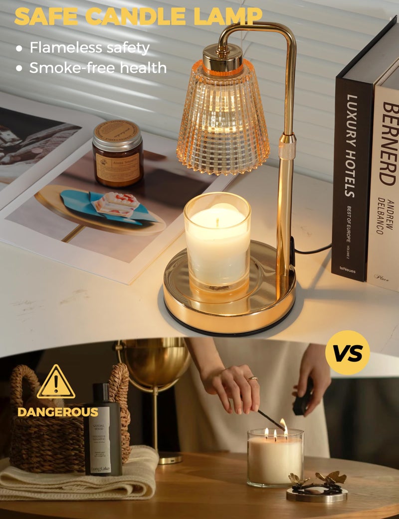 GODONLIF Candle Warmer Lamp with Timer Dimmable, Birthday Gifts for Women Mom, House Warming Gifts New Home Decor, Wax Melt Warmer for Jar Candles with 2 Bulbs - Image 2