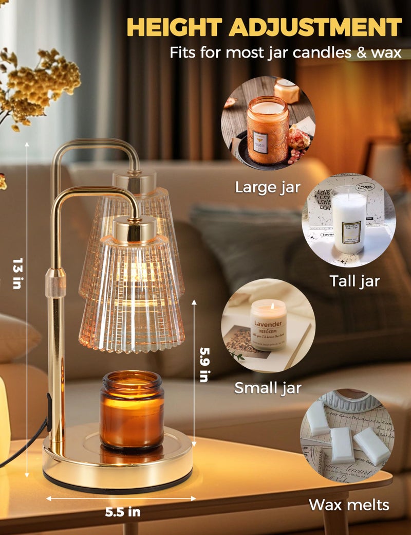 GODONLIF Candle Warmer Lamp with Timer Dimmable, Birthday Gifts for Women Mom, House Warming Gifts New Home Decor, Wax Melt Warmer for Jar Candles with 2 Bulbs - Image 5