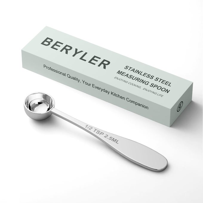 1PCS 12TSP16TBSP 25 ML SINGLE MEASURING SPOON STAINLESS STEEL INDIVIDUAL TEASPOON METAL MEASURE SCOOP WITH GIFT BOX