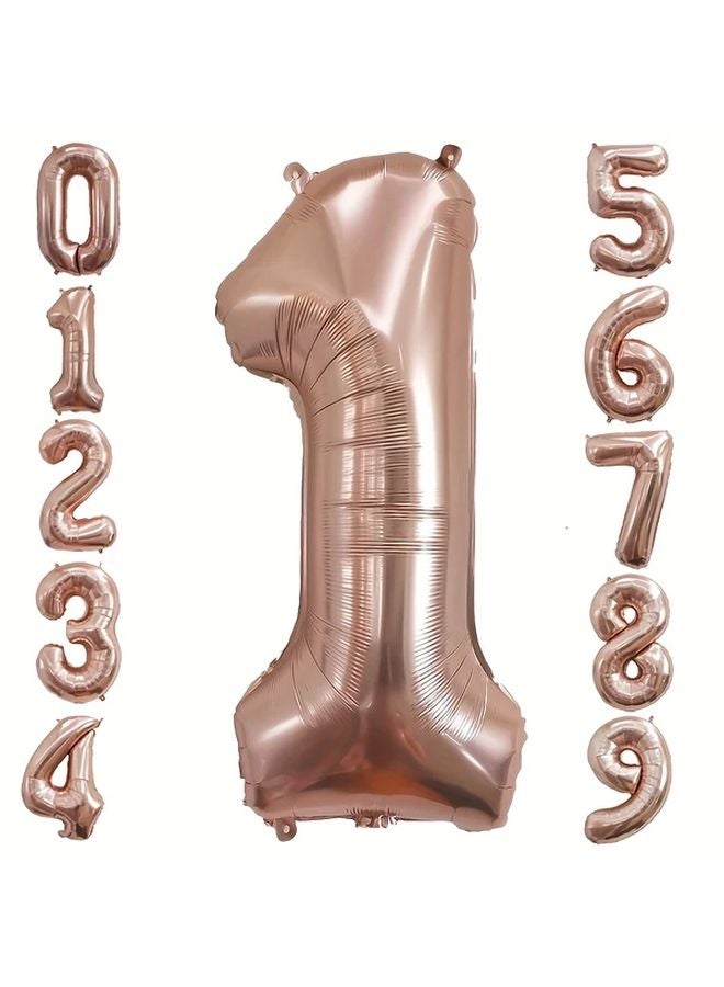 Rose Golden 32 Inch Aluminum Film Balloon Numbers 0 9 Self Sealing For Birthday Wedding Party - Image 5