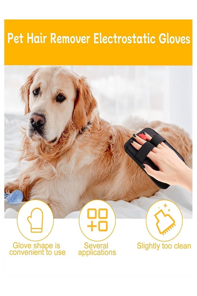 Pet Hair Remover, Electrostatic Pet Hair Removal Gloves, Reusable Cat & Dog Hair Remover for Couch, Furniture, Carpet, Curtain - Image 4