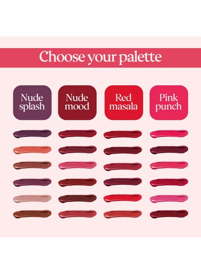 DAZLLER Lip Colour Lipstick Combo Pack Of 6|Vibrant Matte Liquid Lipstick For Women|Long Stay|Smudge-Proof|Non-Transfer|Nude Mood|21.6G - Image 4