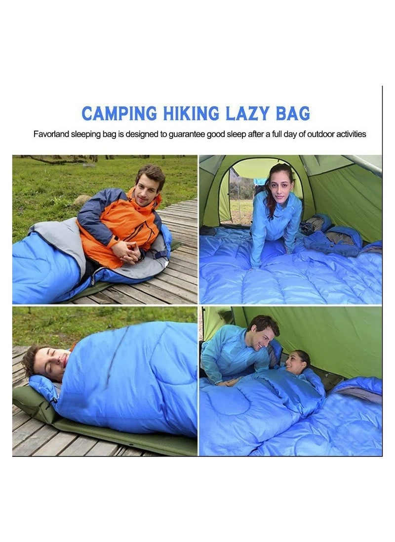 Cool Baby Style COOL BABY Sleeping Bag  Camping Lightweight Cotton Sleeping Bag 185cmx75cm with Compression Bag  - Image 2