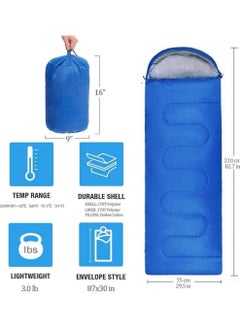 Cool Baby Style COOL BABY Sleeping Bag  Camping Lightweight Cotton Sleeping Bag 185cmx75cm with Compression Bag  - Image 3