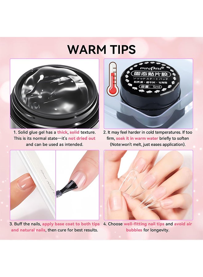 بينباي جيل غراء الأظافر الصلب للرؤوس الصناعية، 5 مل التصاق قوي للأظافر الأكريليك القابلة للضغط، لا يلتصق باليدين، جيل صلب شفاف للنحت ثلاثي الأبعاد لفن الأظافر في عيد الميلاد، معالج بالأشعة فوق البنفسجية - Image 3