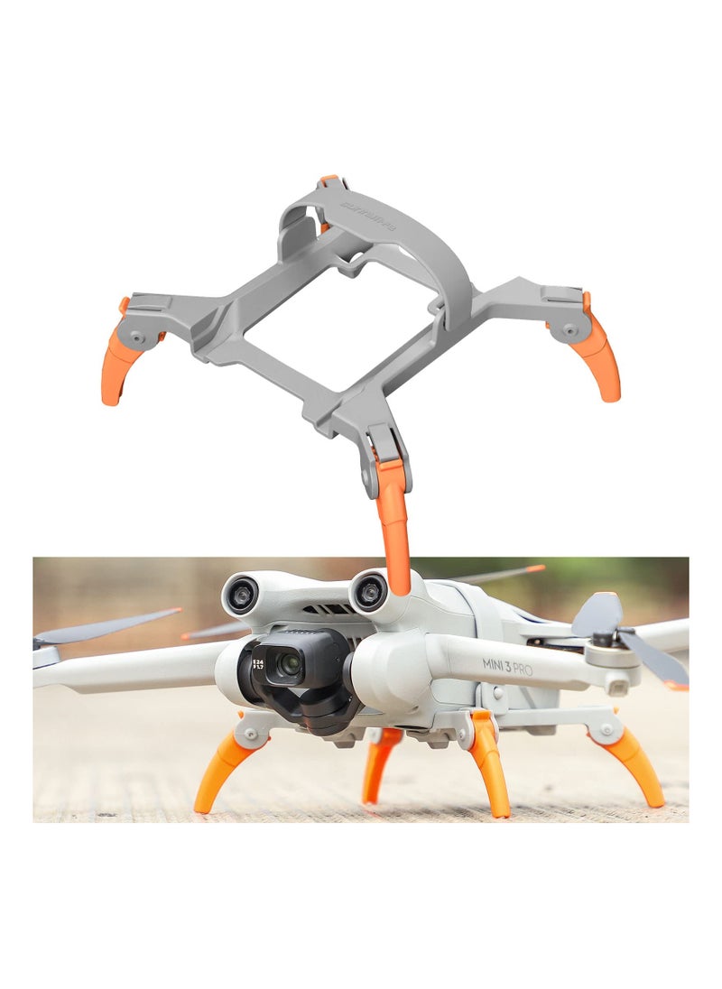 KASTWAVE - Landing Gear Extensions Leg Protector Extended for DJI Mini 3 Pro Drone, Foldable Landing Gear Leg Extender Kit Height Extended Leg Accessory (Orange) - Image 1
