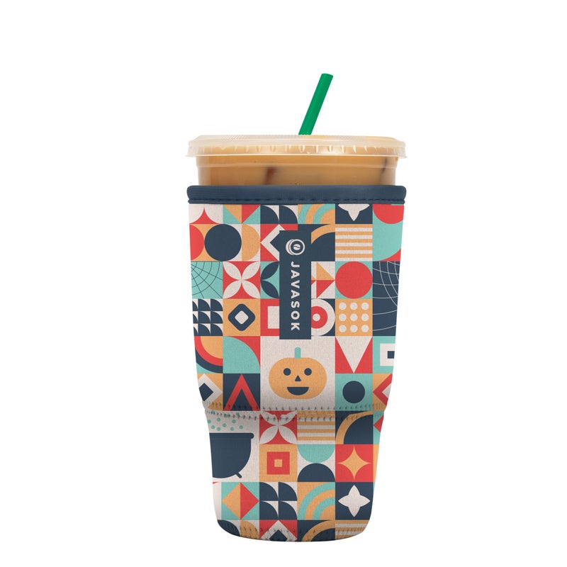 Sok It Java Sok Iced Coffee & Cold Soda Insulated Neoprene Cup Sleeve (Patch Perfect  Large: 30-32oz) - Image 1