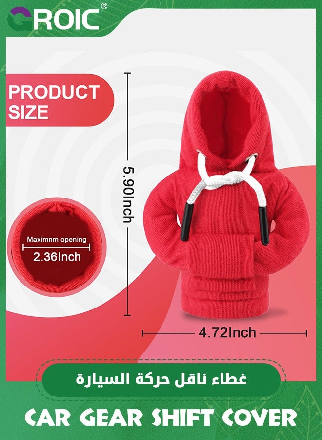 2 قطعة غطاء ناقل الحركة للسيارة، غطاء مقبض ناقل الحركة المضحك، هودي، هودي ناقل الحركة المضحك، ديكور واقي عصا ناقل الحركة في السيارة، إكسسوارات داخلية للسيارة - Image 2