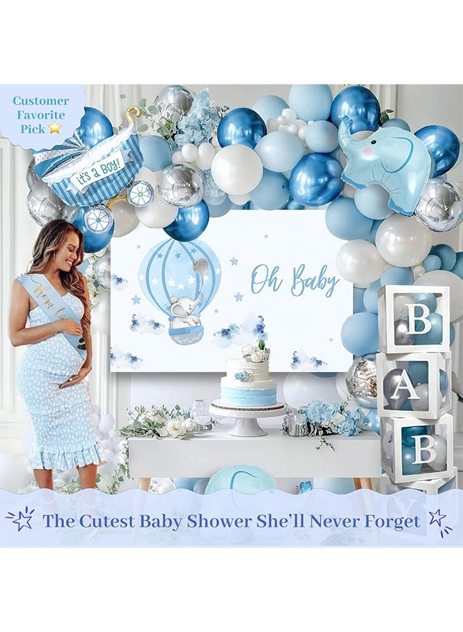 41pcs Baby Boy Balloons Blue Its A Boy Balloons Foil Baby Shower Balloons for Welcome Baby Boy Ornaments - Image 4