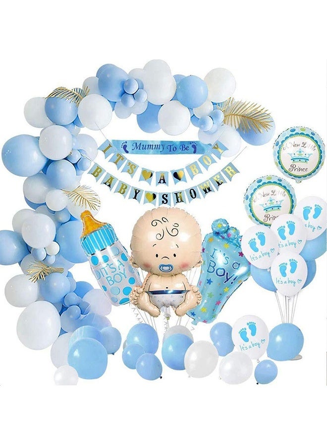 41pcs Baby Boy Balloons Blue Its A Boy Balloons Foil Baby Shower Balloons for Welcome Baby Boy Ornaments - Image 1