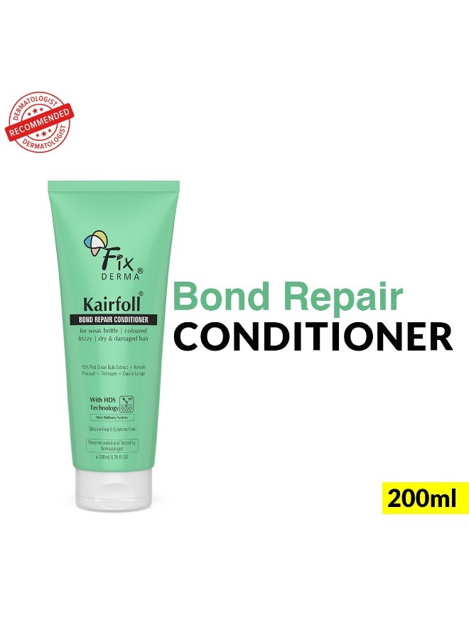 FIXDERMA Kairfoll Bond Repair Conditioner 15% Red Onion Conditioner With Castor Oil for Growth, Bond Repair for Coloured Hair, Women's Conditioner for Dry & Frizzy Hair - 200 Ml - Image 3
