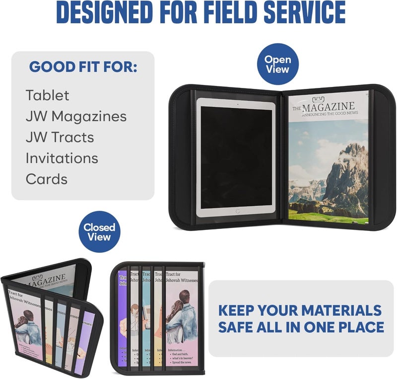 OLDECORY JW Tract Holder, JW Magazine Holder, JW Field Service Supplies, JW Ministry Supplies, JW Ministry Organizer, Jehovahs Witnesses Gifts, jw.org Accessories, JW Pioneer Gifts, Best Life Ever JW Gifts - Image 3