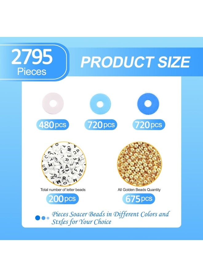 of 2500 Beads for Bracelets, Beads for Threading, with 680 Letter Beads, for DIY Bracelets, Necklaces, for Gifts, Girls, Christmas - Image 2