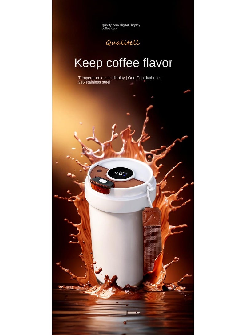 Y&D Intelligent temperature measuring coffee cup stainless steel insulation cup high appearance portable cup 430ml - Image 2