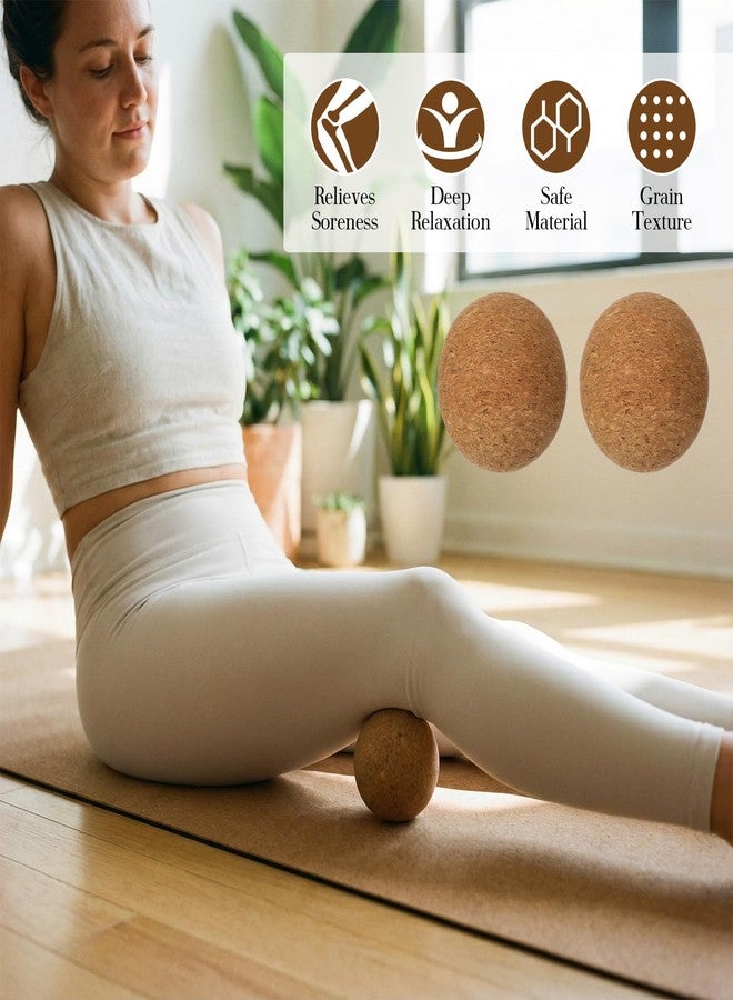 Soulchen 5 Pack Yoga Accessories for Women Set Yoga Block 2 Pack with Strap Massage Ball for Meditation Pilates Cork Blocks Stretching Home Gym Natural High-Density, 12"x8"x2" - Image 5