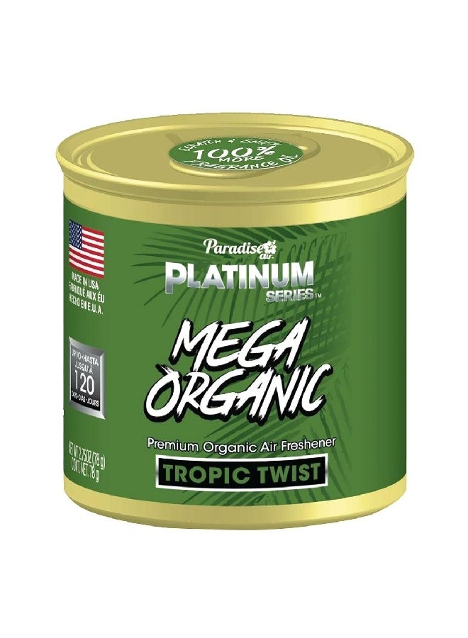 معطر هواء باراديس بلاتينيوم سيريز طويل الأمد ميغا أورجانيك تروبيك تويست علبة 6.35 × 6.35 × 6.35 سم Plmo-013