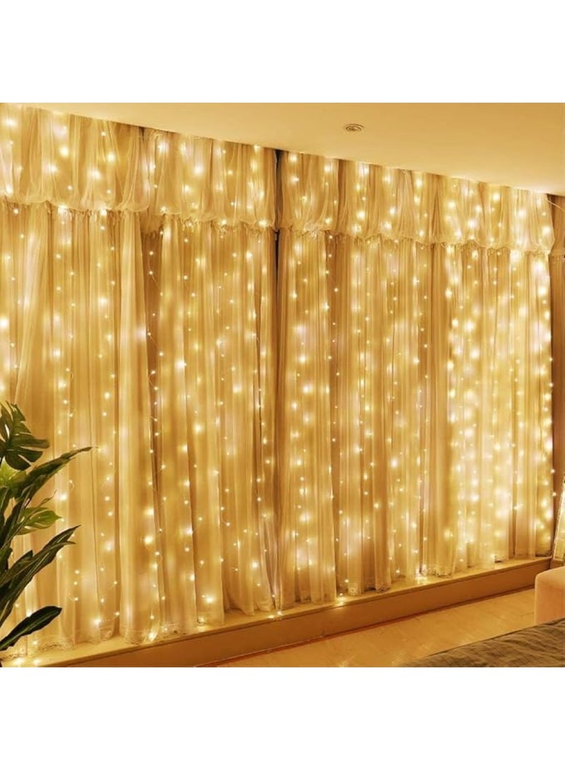 DLC Decoration Curtain Strings LED Light White 2.4x3x3meter - Image 3