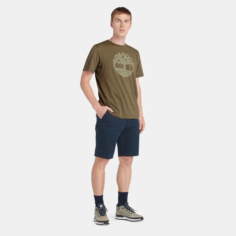 Timberland Green Men's Kennebec River Tree Logo T-Shirt for Men | Best Price UAE