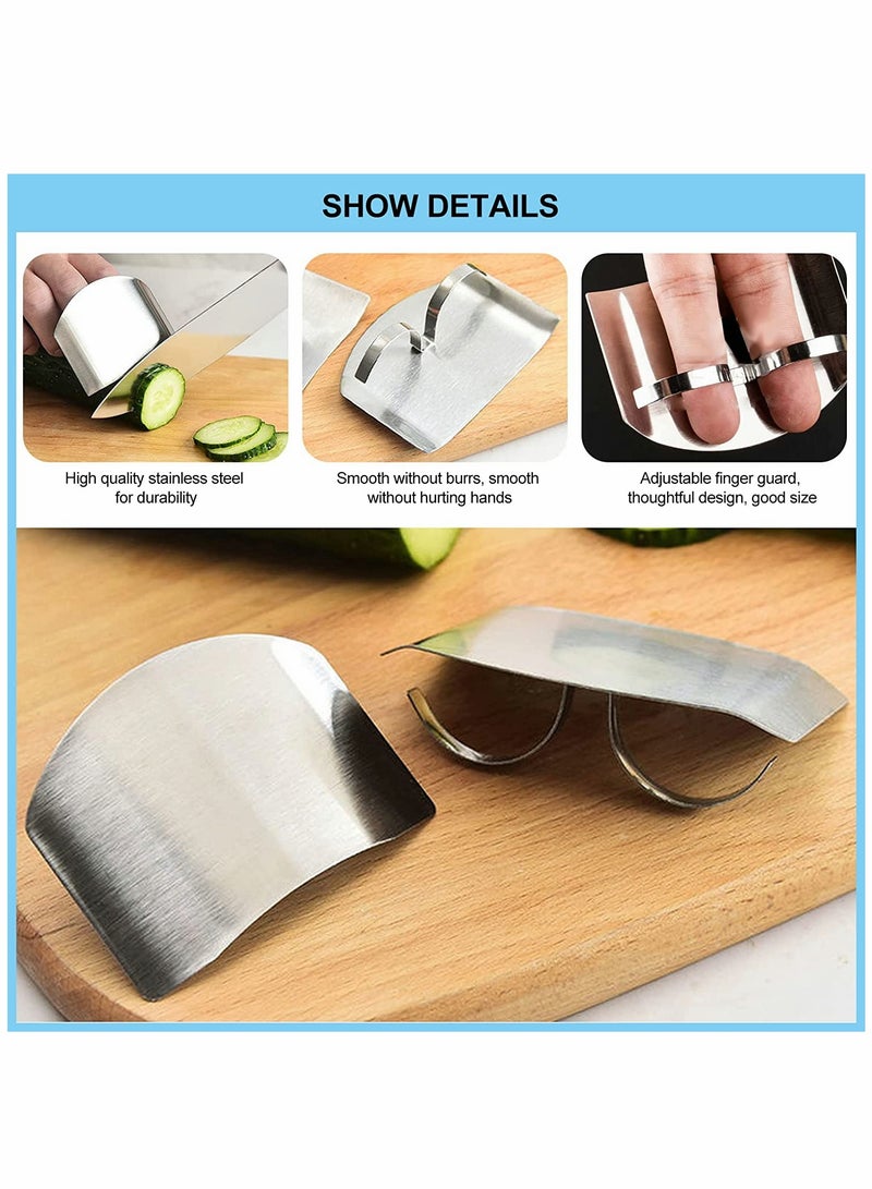 SOLARAE 6PCS Onion Holder Slicer Set with Stainless Steel Finger Guards and Thumb Protectors - Safe Kitchen Tools for Slicing and Chopping Onions, Nuts, and More Without Injury. - Image 5